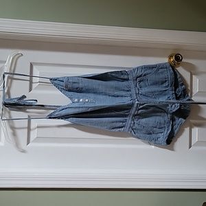 Hollister Romper Blue Chambray Cotton 💙 😍